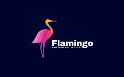 Flamingo Gradient Logo Style