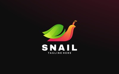 Kolorowe Gradientowe Logo Ślimak