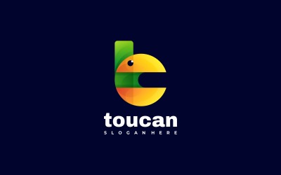 Letter and Toucan Gradient Logo
