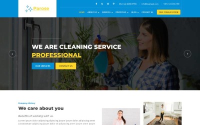 Parose - Többcélú takarítási szolgáltatások HTML5 webhelysablon