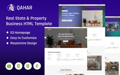 Qaher - Plantilla HTML para negocios inmobiliarios