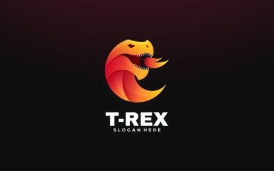 Sjabloon voor T-Rex-logo met verloop