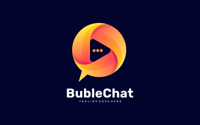 Bubble Chat Logo mit Farbverlauf