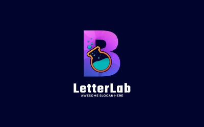 Buchstabe B Logo mit Farbverlauf