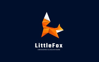 Estilo do logotipo Little Fox Low Poly