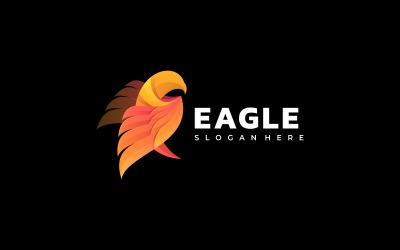 Fly Eagle Logo-Stil mit Farbverlauf