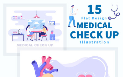 15 Illustration för medicinsk hälsokontroll