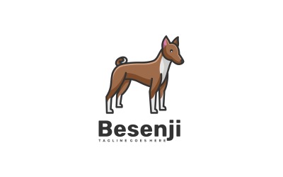Jednoduché maskot logo Basenji