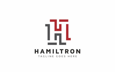 Modèle de logo de lettre Hamiltron H