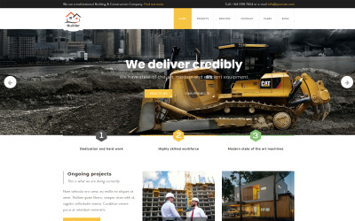 Modelo de Joomla para Construtor de Construção e Construção