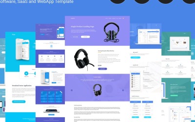 SaaSLab - Modello PSD software, SaaS e WebApp