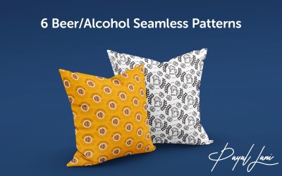 Seamless Beer Alcohol Patterns