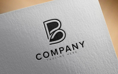 Bokstaven B Logo Design Vector Mall