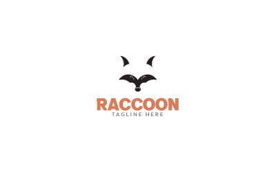 Cute Raccoon Logo Design Template