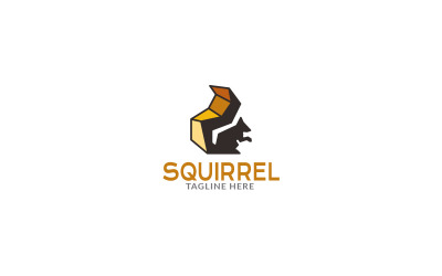 Modèle de conception de logo d&amp;#39;écureuil