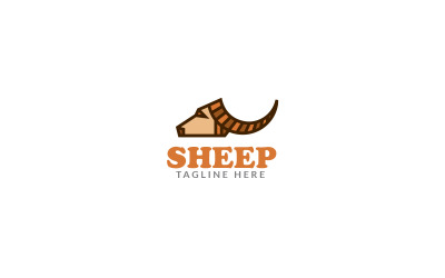 Modèle de conception de logo d&amp;#39;obligation de mouton