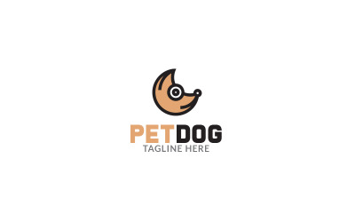 Modèle de conception de logo de chien de compagnie