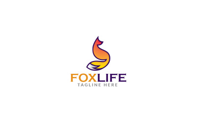 Modèle de conception de logo Fox Life
