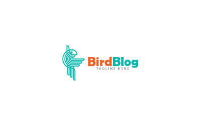Modello di progettazione del logo del blog dell&amp;#39;uccello