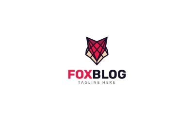 Modello di progettazione del logo del blog della volpe