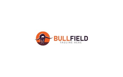Modello di progettazione del logo del campo di toro