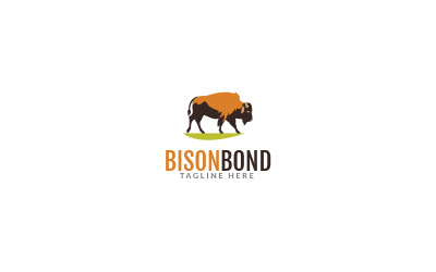 Modello di progettazione del logo di Bison Bond