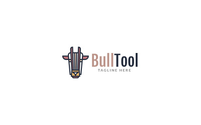 Modelo de design de logotipo de ferramenta Bull