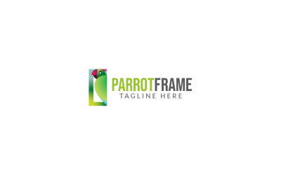 Modelo de design de logotipo Parrot Frame
