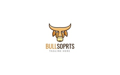 Plantilla de diseño de logotipo de Bull Sports
