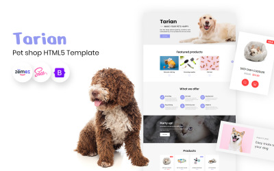 Tarian - modelo HTML5 para abrigo de animais, pássaros exóticos