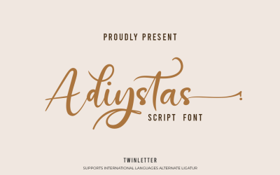 Adiystas - 戏剧性签名字体