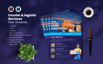 Modèle de Flyer de courrier et de logistique vol.12