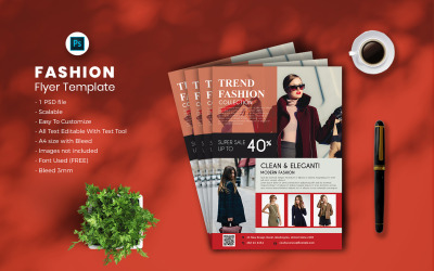 Modello di volantino di moda vol.24
