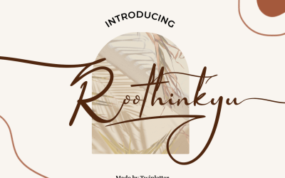 Roothinkyu - Carattere di firma elegante