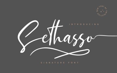 Sethasso - Schoon en elegant kenmerkend lettertype