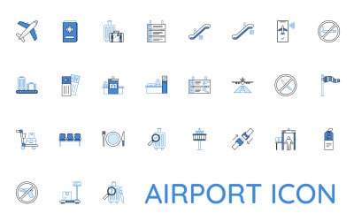 Airport Line Iconset Template