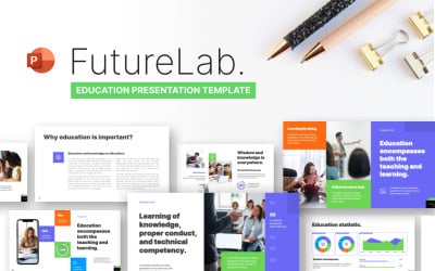 Jövő Lab Creative Education PowerPoint sablon