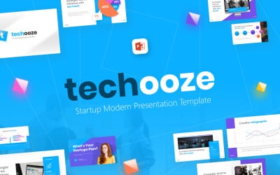 Modèle PowerPoint moderne de démarrage de Techooze