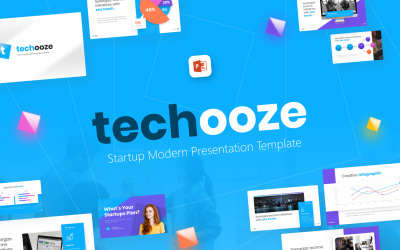 Modello PowerPoint moderno di avvio di Techooze