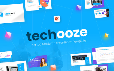 Techooze Startup Moderní PowerPoint šablony