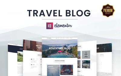 Ultimate Web Kit da Elementor para blogs de viagens e aventuras
