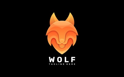 Vlk přechodu Logo šablona
