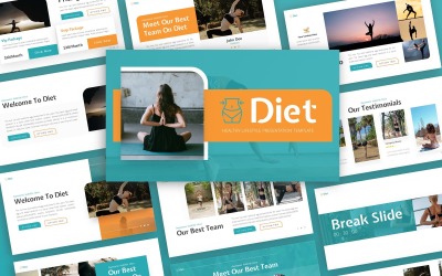 Dieta - víceúčelová šablona PowerPoint pro zdravý životní styl