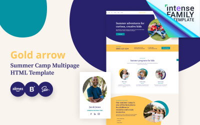 Gouden pijl - HTML5-websitesjabloon voor zomerkamp