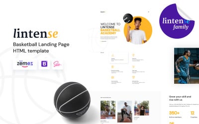 Lintense - Шаблон цільової сторінки HTML5 баскетбольного клубу