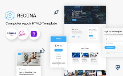 Recona - Computer &amp;amp; Mobile Repair Services HTML5 Template