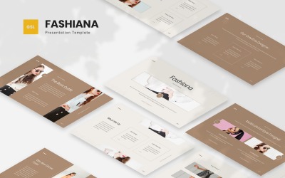 Fashiana - Modèle de diapositives Google de profil de mode