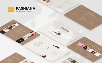 Fashiana - шаблон Google Slides для профиля Fashion