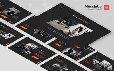MuscleUp - Gym Powerpoint sablon
