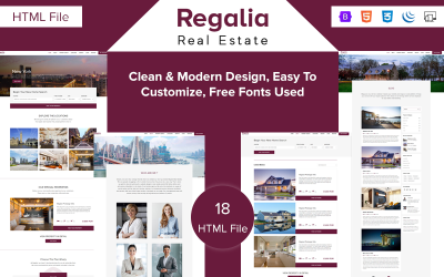Regalia - Real Estate Ajax Website Template